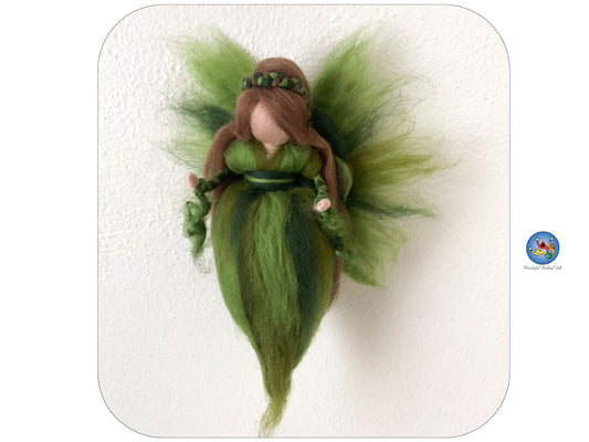 Spring Forest Healing and Renewal Fairy/ Angel. Waldorf needle felt fairy hanging Ornament.